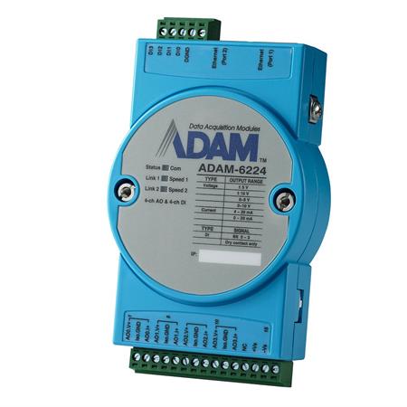 4x AO, 4 xDI, IoT Modbus TCP, SNMP,MQTT, 2x LAN