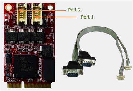 Innodisk MiniPCI-e modul - 2x RS232, DB9